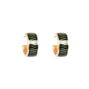Earr, wide creol 15mm "Vintage Green"