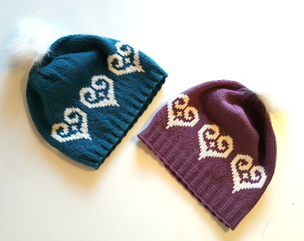 Oppskrift: Hjertekysslue – Heart kisses beanie - Image 4