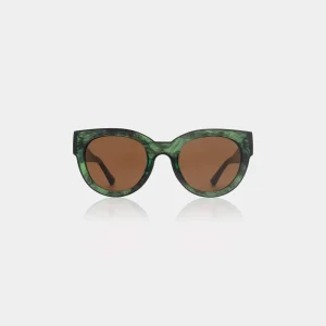 A.Kjærbede - Lilly solbrille Green marble transparent