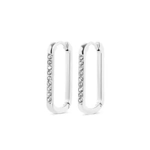Celeste - Crystal Hoop Earrings Stainless Steel
