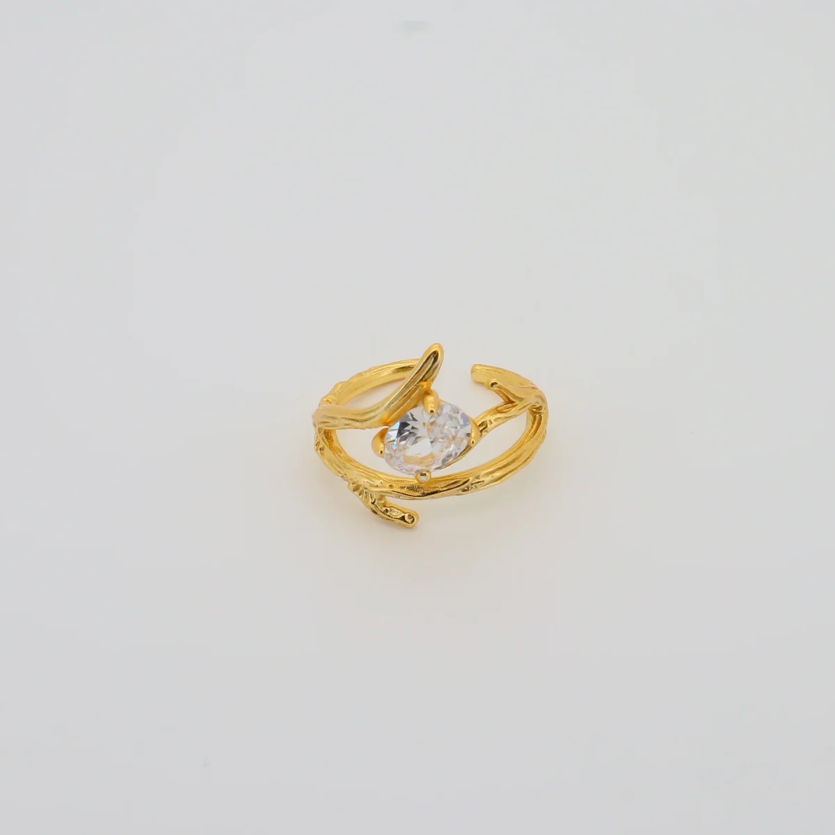 Crystal Cluster Ring Gold - Image 2