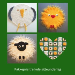 Oppskriftspakke: tre kule sitteunderlag