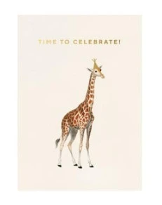 Time to Celebrate Giraffe Postcard