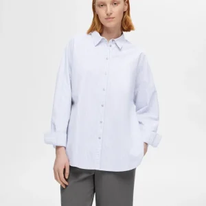 Selected Femme - Nova Oxford skjorte blåstripete